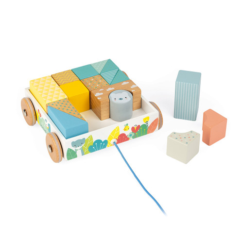 wooden pull along cart