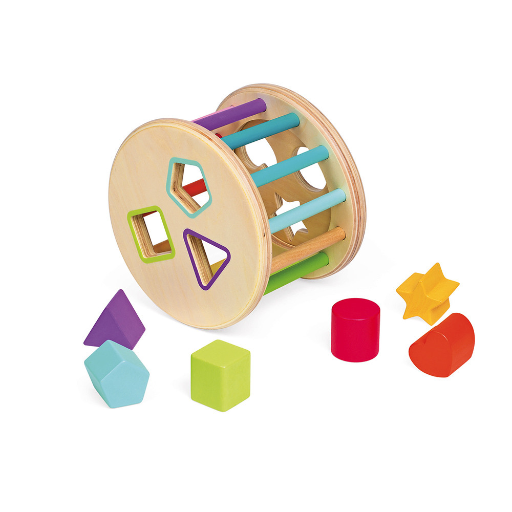 I Wood Shape Sorter Drum (wood)