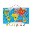 Magnetic World Map Puzzle German Version 92 pieces (wood)