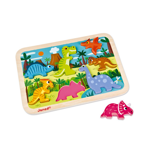 Puzzles de 35 à 70 pièces : 4 puzzles : Dinosaures intéressants