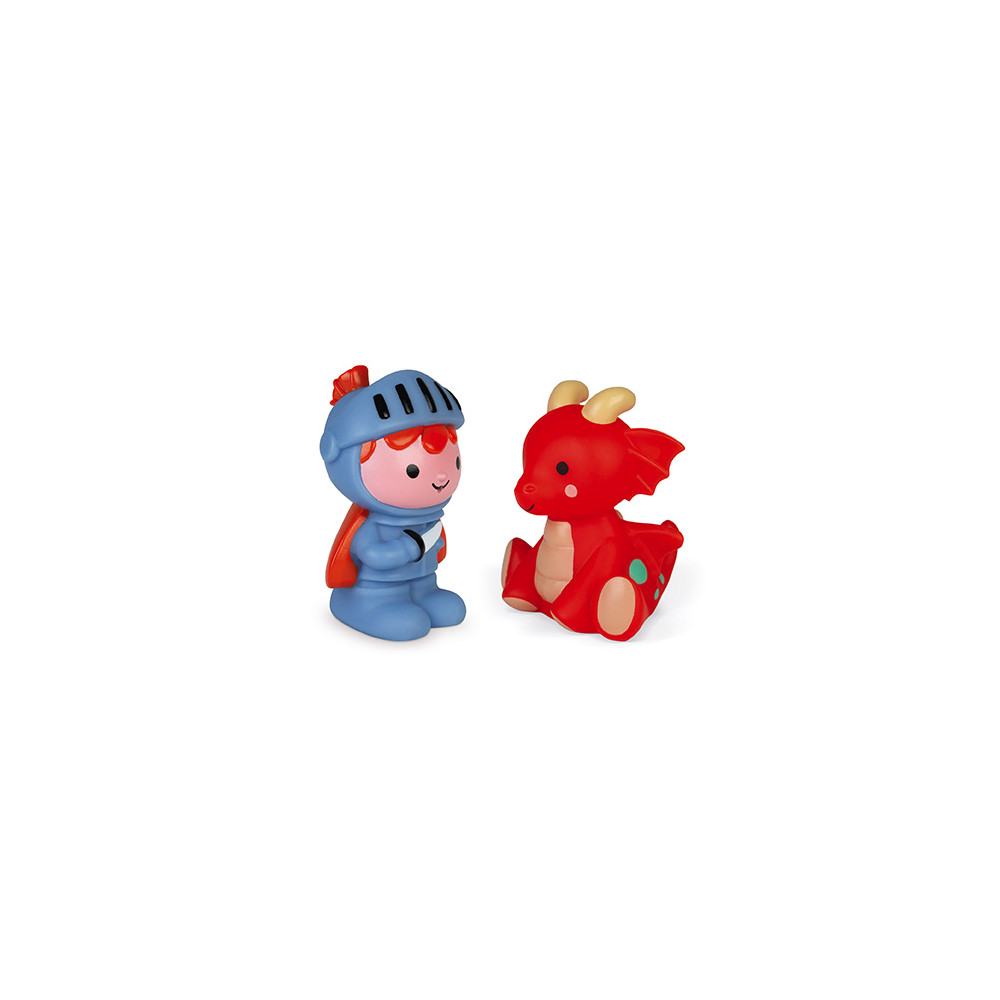 knight and dragon figures