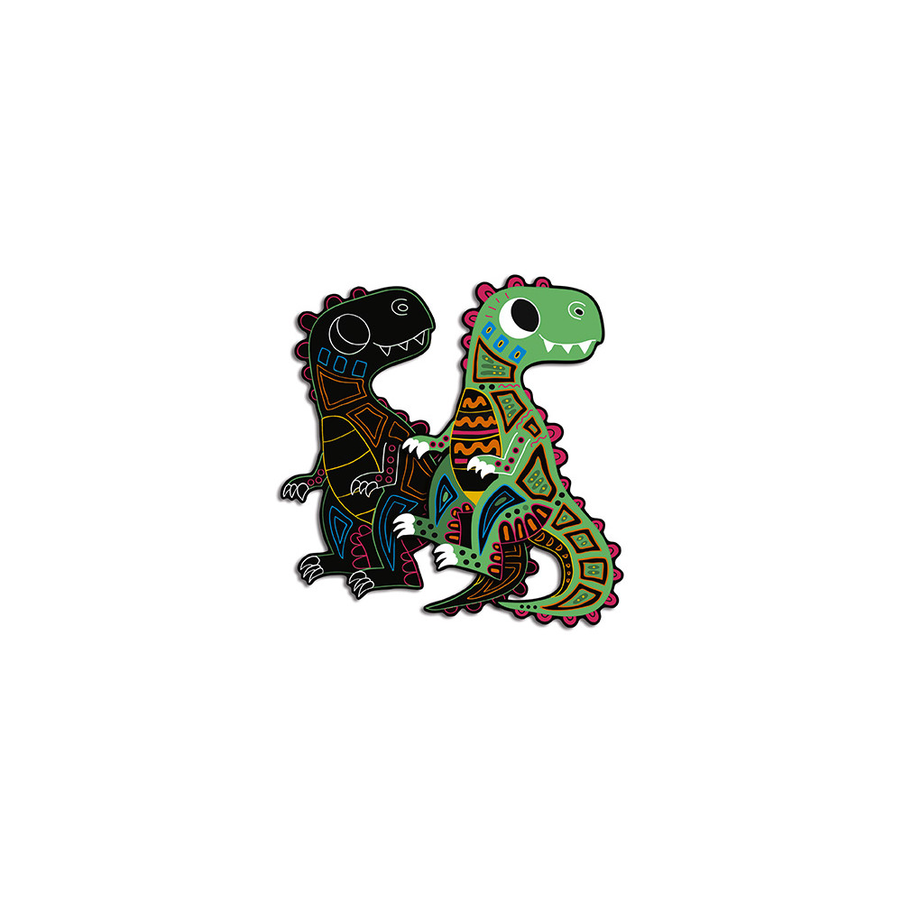 dinosaur scratch art book