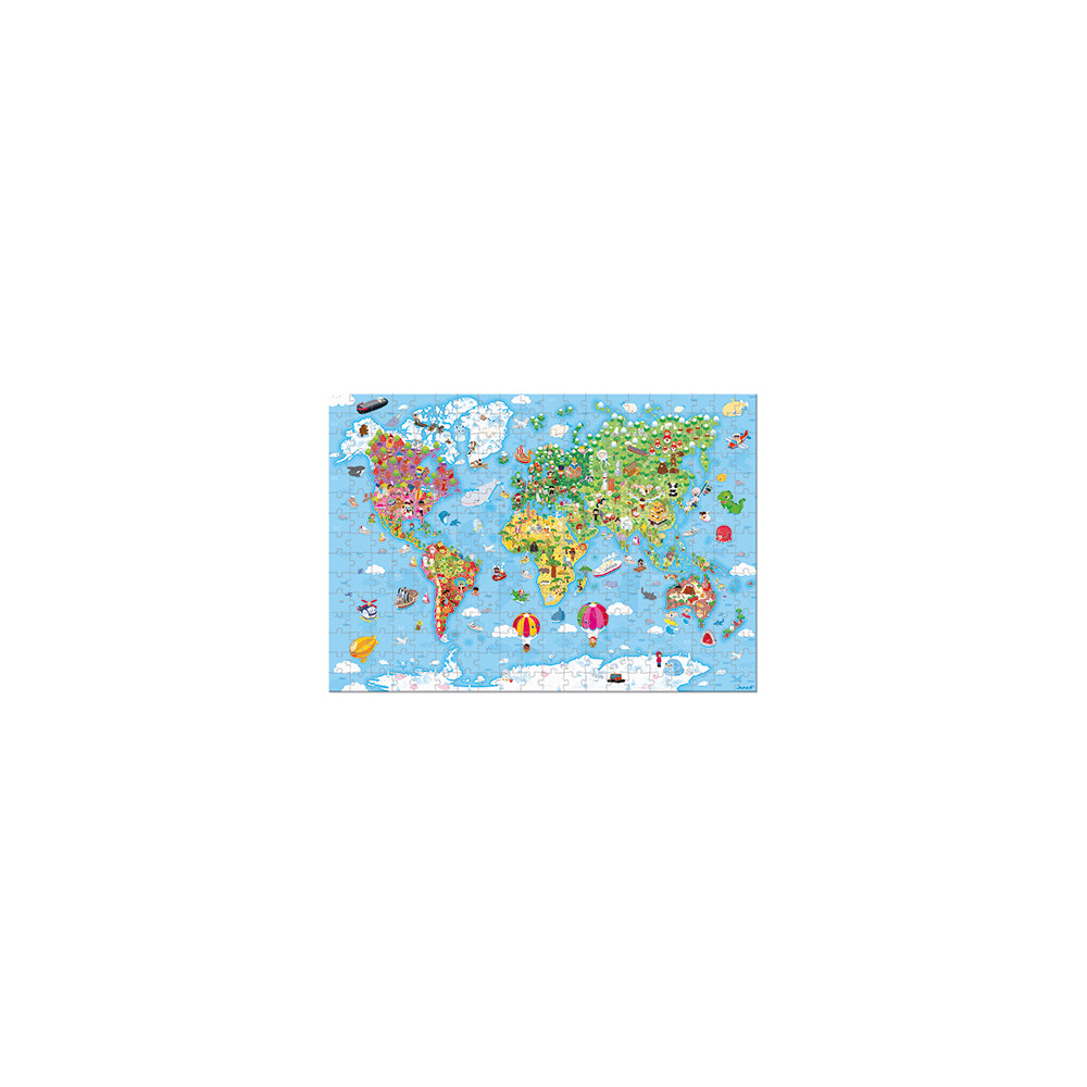 Janod Magnetic World Map Puzzle (1251205)