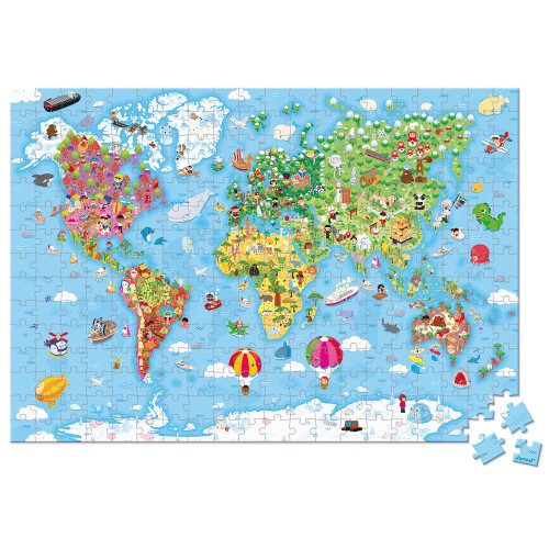 Giant World Map Puzzle - 300 Pieces