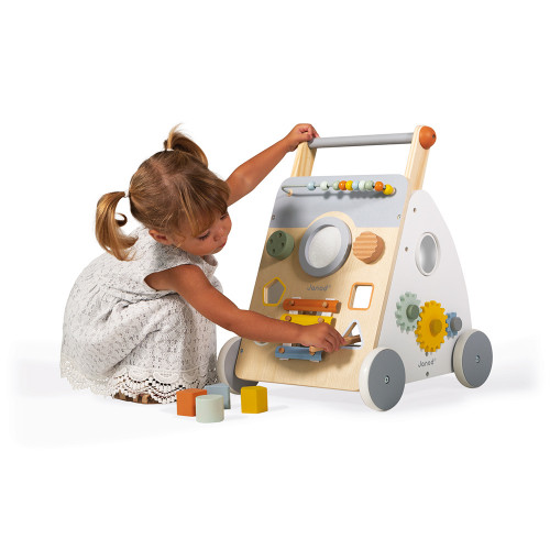 Multi-Activities Cat Baby Walker (wood)