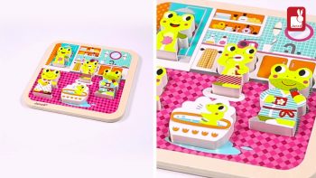 Janod – Chunky Puzzle « Salle de Bain » – Puzzle en bois [EN]