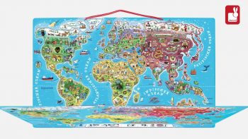 Janod – « Puzzle Monde Magnétique » – Jeu magnétique [EN]