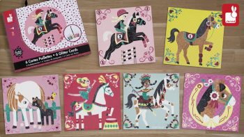 Atelier Janod – Art Créatif – Cartes Paillettes Le Monde du Cheval [EN]