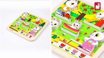 Janod – Chunky Puzzle « Jardin » – Puzzle en bois [EN]